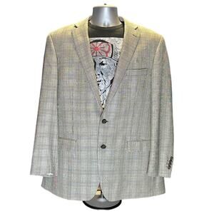 Ralph Ralph Lauren Wool and Silk Herringbone Two Button Front Blazer Size 46L